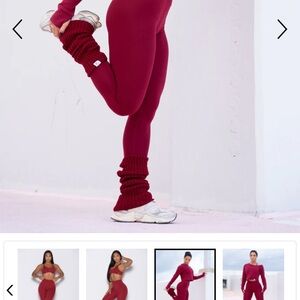 Bombshell lux Women's Burgundy red leg warmer/ socks